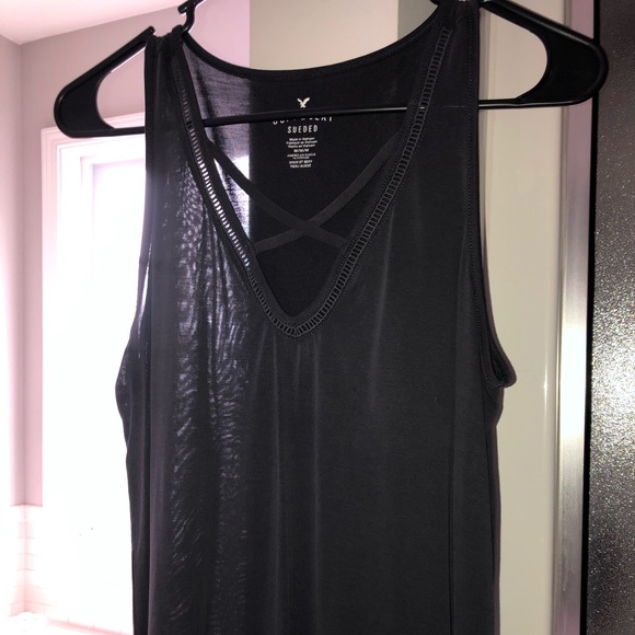 Black AE tank/crop top - Picture 2 of 3